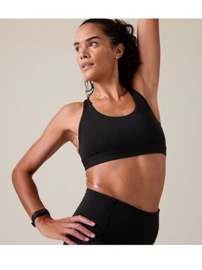 Athleta Ultimate Bra A-C Black Supersonic Size M Style# 531220 High Impact
